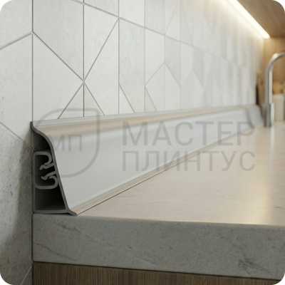 Плинтус для столешницы CEZAR BL44 032 Серебро