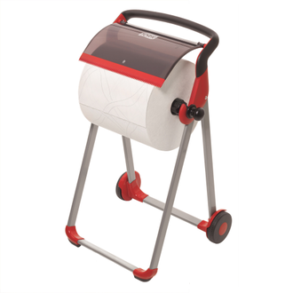 652008 Tork Performance Напольный диспенсер для протирочных материалов в рулонах W1 красный