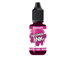 алкогольные чернила Cernit alcohol ink, цвет-magenta 460 (маджента), объем-20 мл