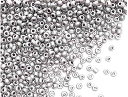 Бисер китайский №12-911 цвет серебро, матовый, 50 грамм
