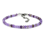 Браслет из аметиста рондель гр.4*3мм, 18см