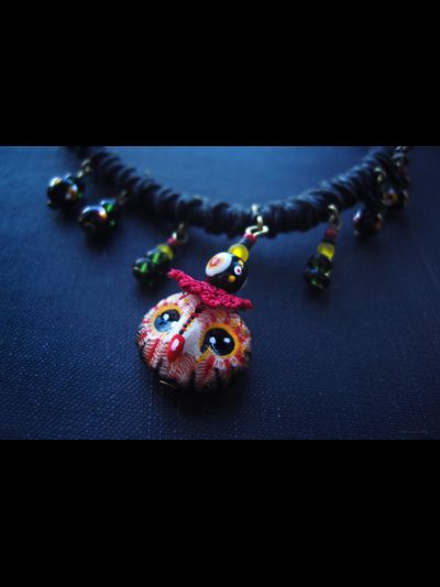 Колье в стиле лесного бохо &quot;Лес чародеев&quot;, украшение с совой и бусинками от сглаза