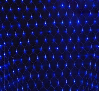 Гирлянда-сетка 240 светодиодов, синяя 1,8х3,0 м (гарантия 14 дней)