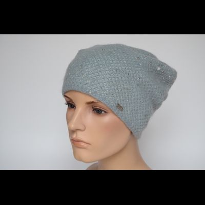 Голубая шапка женская с украшениями Vizio Италия 6161 CL