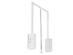 Пантограф с масляным подъемником 83/115 сталь, белый PG-ST83115-10 GTV *