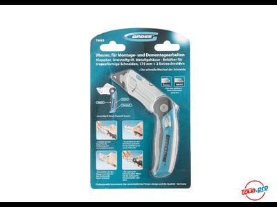 Складной ремонтно-монтажный нож, 175 мм GROSS