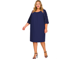 Элегантное платье Арт. 1517202 (Цвет темно-синий) Размеры 52-74