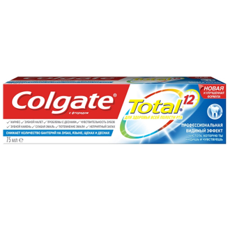 Зубная паста COLGATE TOTAL 12 профессион. Видимый эффект 75 мл