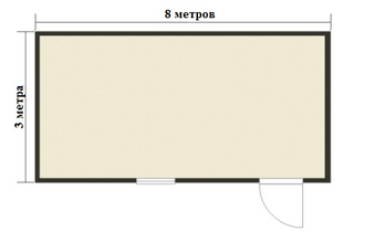 Деревянная бытовка 8х3 м