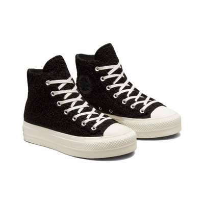 фирменные Черные кеды Converse All Star Lift Cozy Utility высокие на платформе 573211C