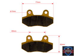 Колодки дискового тормоза питбайк двухпоршневой суппорт RACING SM-PARTS