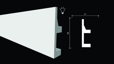 Молдинг DD615 - 80*25*2000мм
