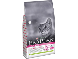 Корм Pro Plan  для взрослых кошек с чувствительным пищеварением, ягненок 10 кг