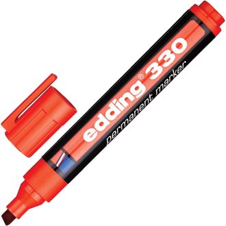 Маркер перманентный EDDING E-330/2 красный, 1-5мм, скошенный наконечник