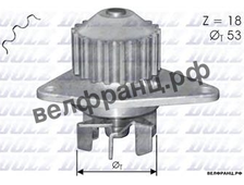 Насос сист. охл. | TU1/TU3JP Citroen С3 206 207 TU1/TU3 DOLZ аналог 1609417080