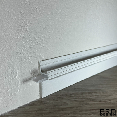Теневой плинтус скрытого монтажа Pro Design 7209 Белый Муар