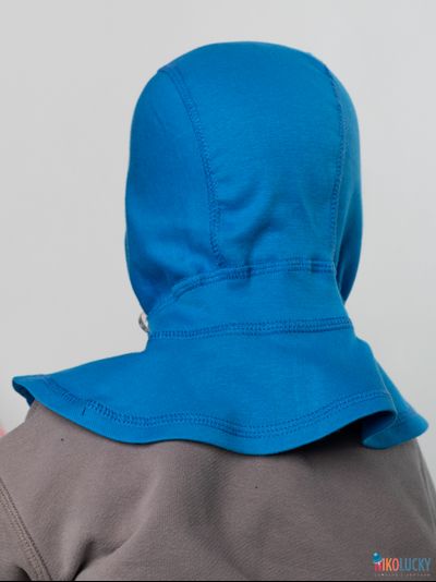 Шапка-шлем 24301-01 95%хлопок 5%лайкра, синий кобальт 44-46