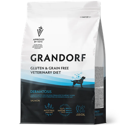 Grandorf VET Dermatosis (Грандорф  Вет Дерматозис) для поддержания защитных функций кожи при дерматозах и чрезмерном выпадении шерсти, 1кг