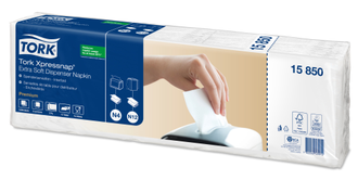 15850 Tork Xpressnap Premium Ультра-мягкие диспенсерные салфетки Система N4/N12