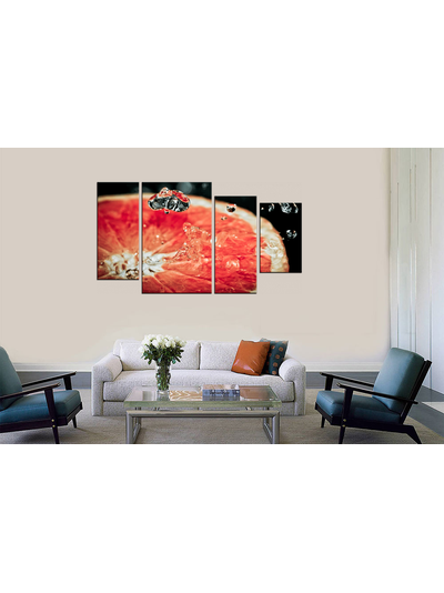 Модульная картина "Капли и цитрус"