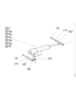 Амортизатор задний оригинал BRP 503193031 для BRP LYNX/Ski-Doo