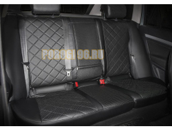 Авточехлы задняя спинка 40/60, рисунок Ромб для Toyota Camry XV 50 2011-2018