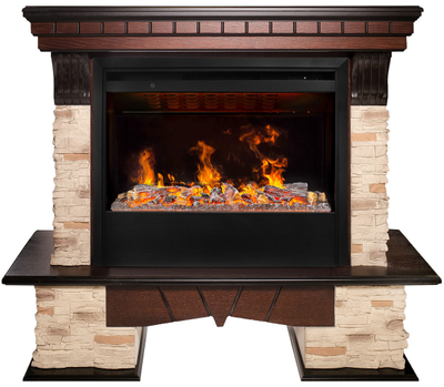 Электрокамин Rockland AO с очагом 3D Helios 26 SBG