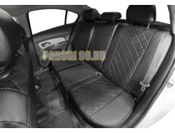 Авточехлы экокожа, ромб для Lada Largus / Largus Cross Sw (2 места) 2021-