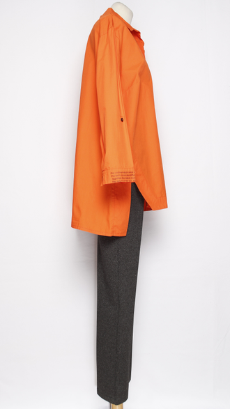 РУБАШКА ХЛОПОК "ТЕКСТЫ" оранжевая р.48,50,52,56