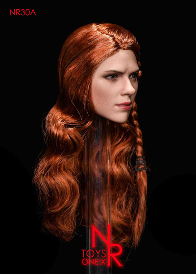 Женская голова (скульпт) - Черная Вдова, Наташа Романофф (свободные волосы) - 1/6 scale Female Agent Hair transplantation and braid head carving (NR30A) - NRTOYS