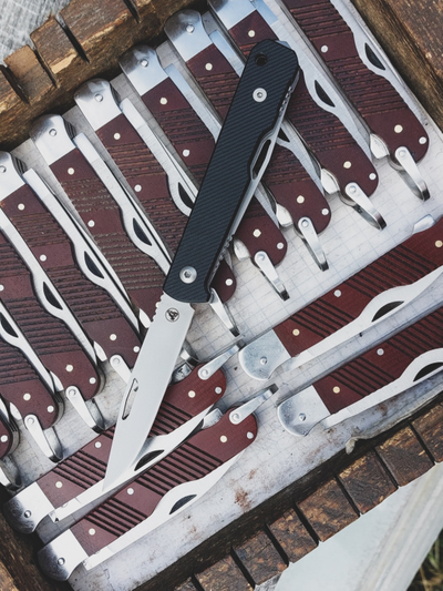 Складной нож Авиационный NEXT.  2х предметный, сталь AUS6,  рукоять G10, цвет черный