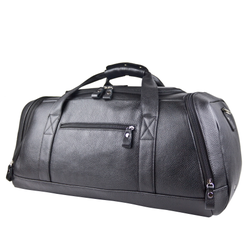 Кожаная дорожная сумка / рюкзак Napoli black 
(арт. 4034-01)