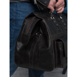 Кожаный саквояж Fabriano brown (арт. 4008-04)