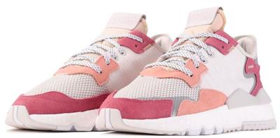 Adidas Originals Nite Jogger (белые с розовым)