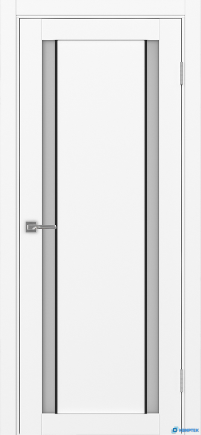 Дверь царговая экошпон Турин 522АПС.212 Белый снежный молдинг чёрный SB в Челябинске | КВИРТЕК