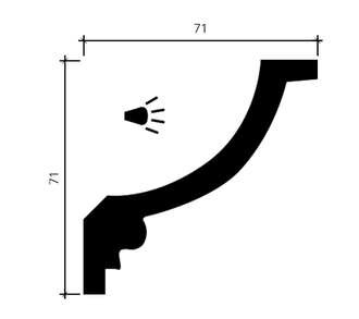 Карниз 1.50.208 - 71*71*2000мм
