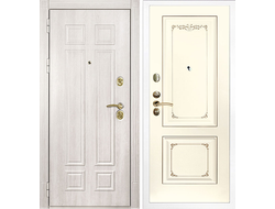 Входная  дверь Гера 2 с панелью Смальта 14 патина