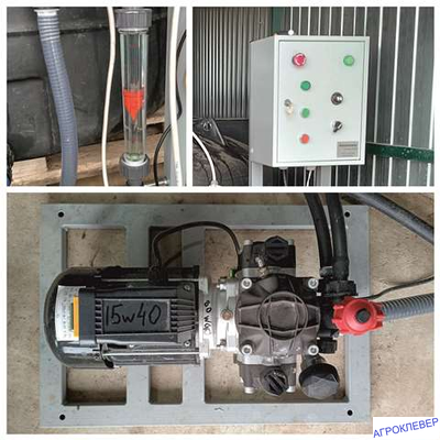 Подкормочный узел с мембранным (диафрагменным) насосом, оснащенный ПЧ и расходомером (50 -1000л/ч)