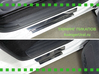 Накладки на пороги (лист зеркальный)