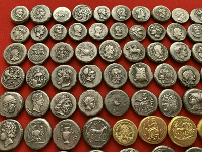 180 античных монет с VII века до н. э. - V век н. э. С описанием! Копии высшего качества!