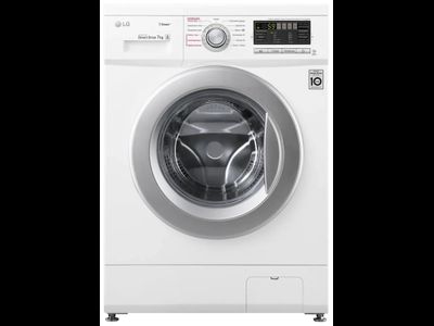 Стиральная машина LG F1296HDS1 белый, 60x44x85 см, фронтальная 7кг, 1200 об/мин, классы А/А/В