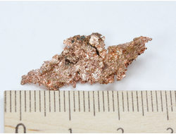 Медь самородная, коллекционный образец, США (28*13*4 мм, 1,4 г) №28726