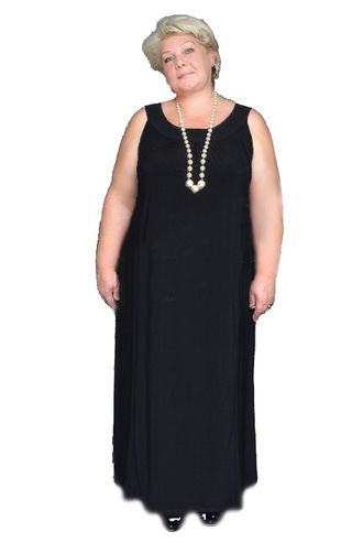 Длинное платье большого размера Арт. 2182 (черный и еще 7 цветов) Размеры 50-84