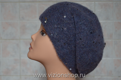Итальянский голубой берет для женщин