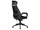 Офисное кресло для руководителей DOBRIN STEVEN BLACK, чёрный пластик, чёрная ткань