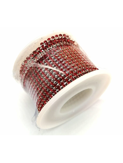 Стразовая цепочка, SS06 цвет Light Siam  (10 метров)