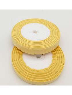Репсовая лента 12мм, цвет светлый желтый