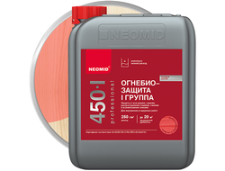 Огнебиозащита для древесины NEOMID 450-1 c индикатором I и II группа огнезащитной эффективности Красная 10 кг