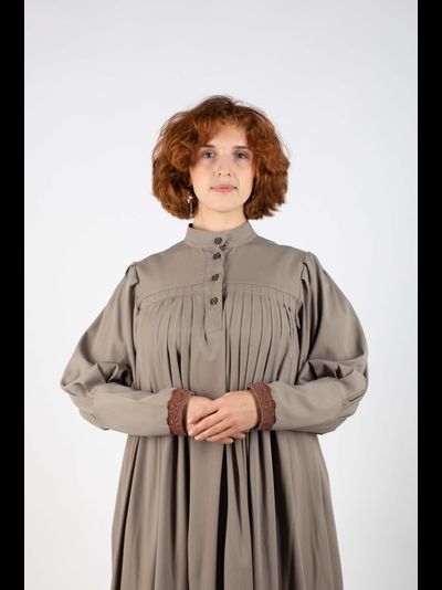 Платье «Поморское» Оливковое - шерсть смесовая