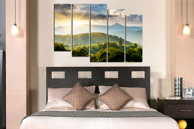 Модульная картина "Животворящие лучи солнца"